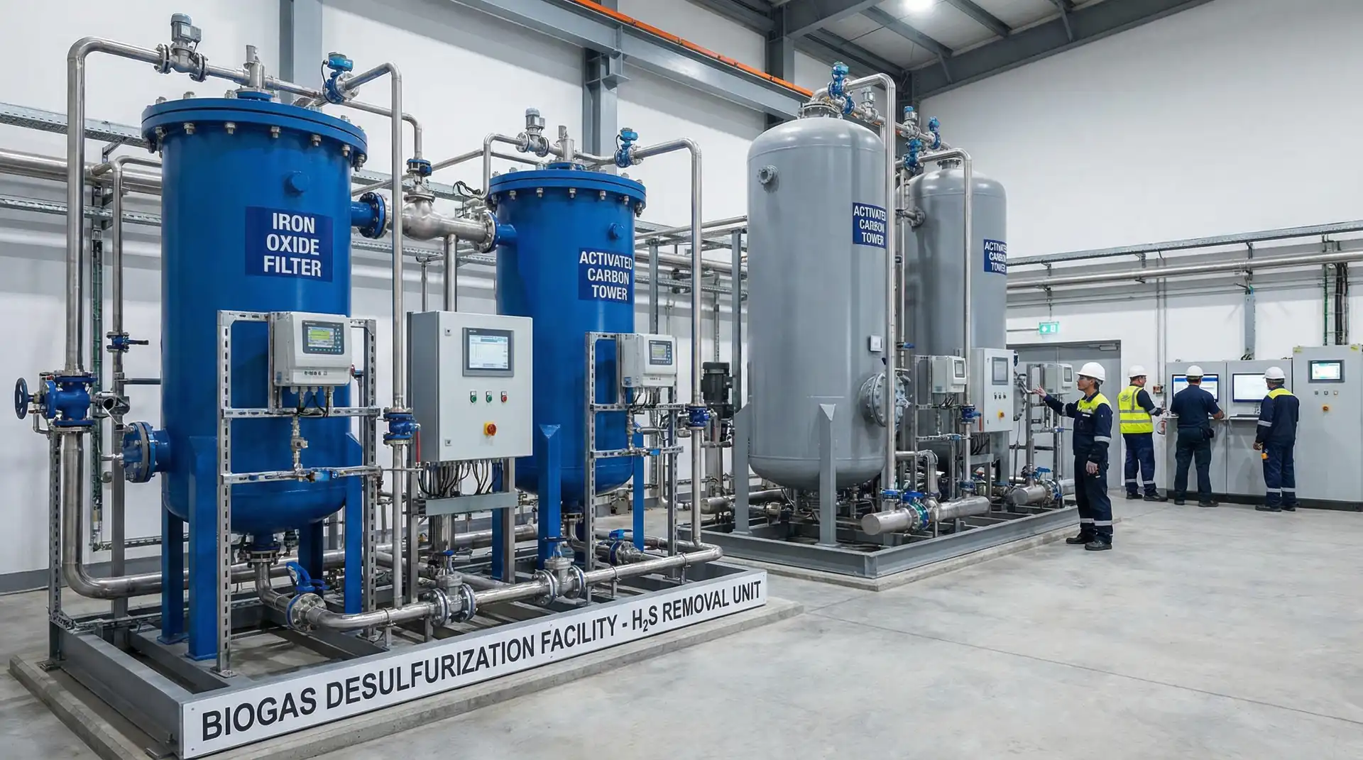 Sistema de remoción de H2S del biogás