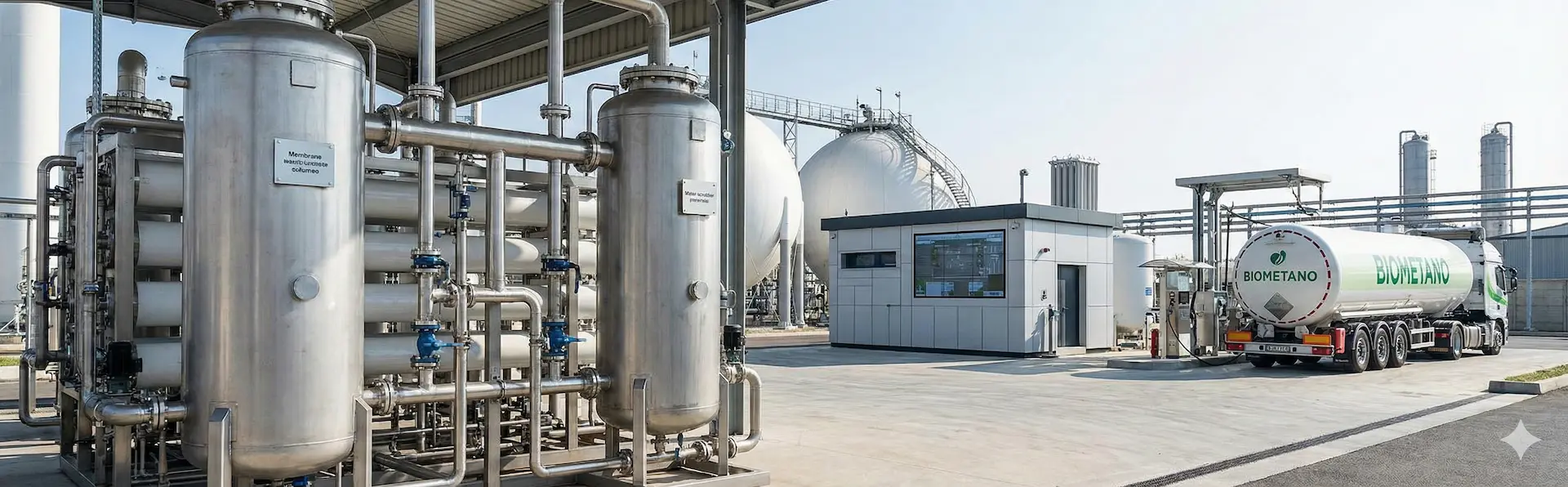 Planta de upgrading para producción de biometano