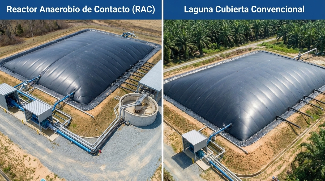 Comparación de tecnologías de biodigestión: Laguna Cubierta vs Reactor Anaeróbico
